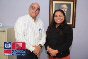 Directora Regional socializa junto a Coordinador Unidad de Alquiles del MINERD instalaci&oacute;n CAD