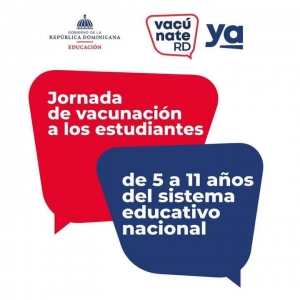 vacunaci&oacute;n masiva en todo el territorio nacional, a estudiantes mayores de 5 a&ntilde;os