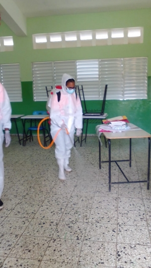 Desinfecci&oacute;n profunda que realiza la direcci&oacute;n Regional de Educaci&oacute;n 07