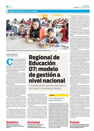 Peri&oacute;dico presenta y valora gesti&oacute;n Educativa Regional de Educaci&oacute;n 07