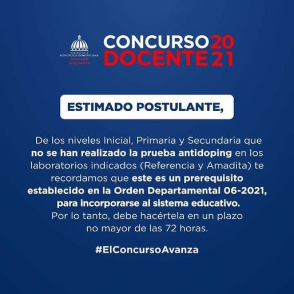 Atenci&oacute;n estimados postulante #ConcursoDocente2021